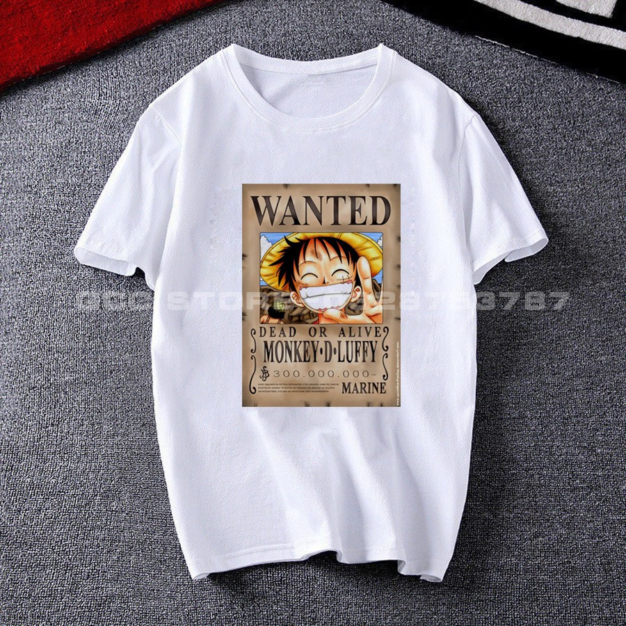 [HCM]ÁO THUN ONE PIECE WANTED NAM NỮ (TRẮNG) Anam Store