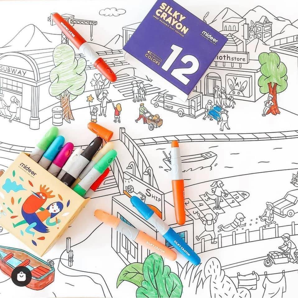 MIDEER SILKY CRAYON - Sáp màu cao cấp cho bé