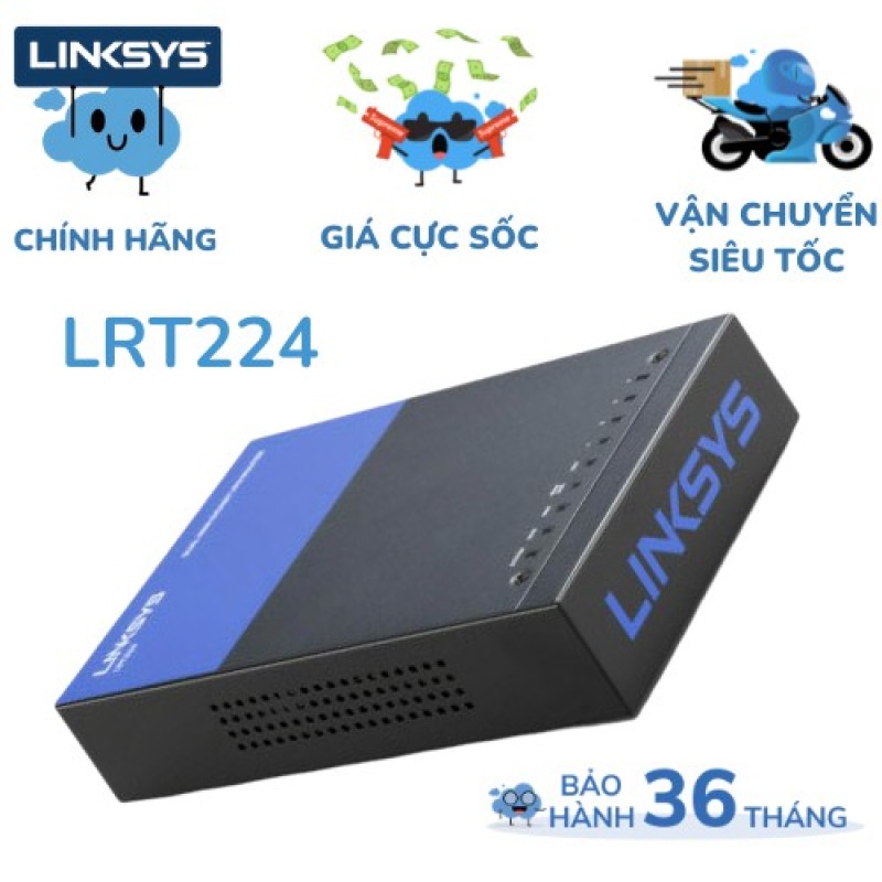 Bảng giá Thiết Bị Cân Bằng Tải LINKSYS LRT224 DUAL WAN GIGABIT VPN ROUTER Phong Vũ
