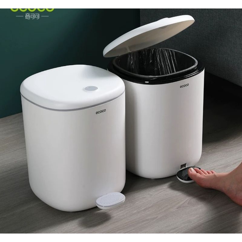 Thùng rác, bật rác đạp chân ECOCO 11L  thông minh 2228