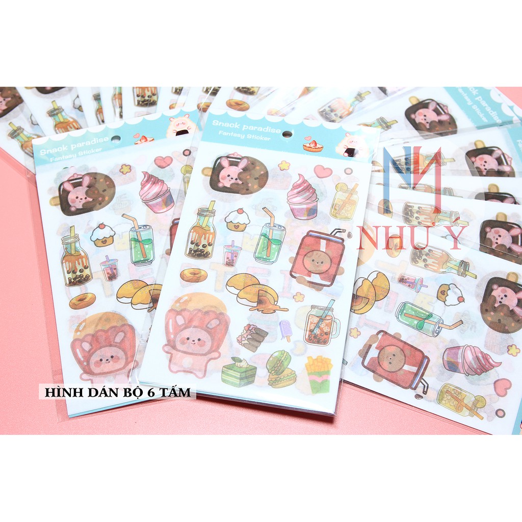 Sticker HÌNH DÁN BỘ 6 TẤM