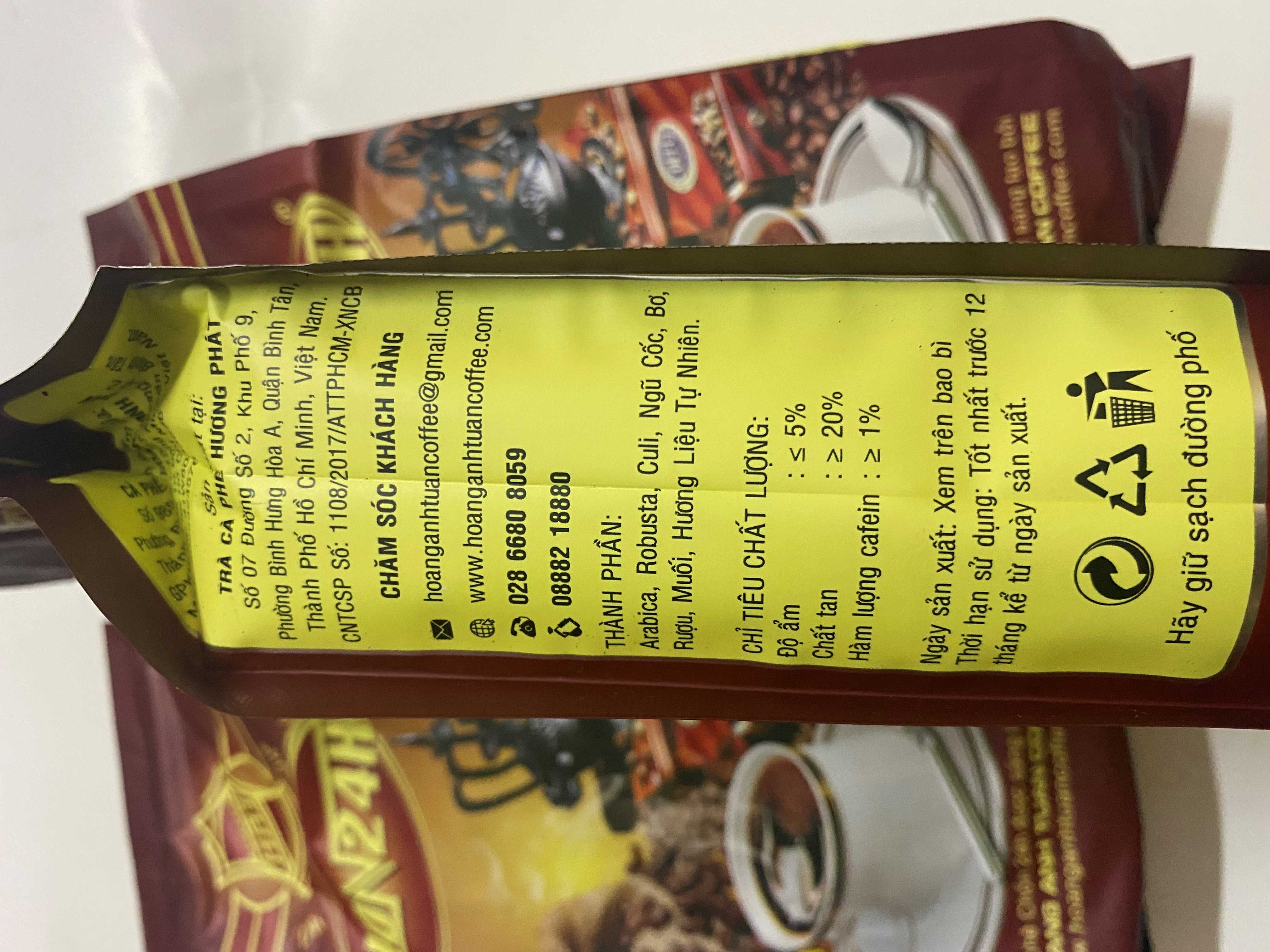 CÀ PHÊ CHỒN 24H 500g