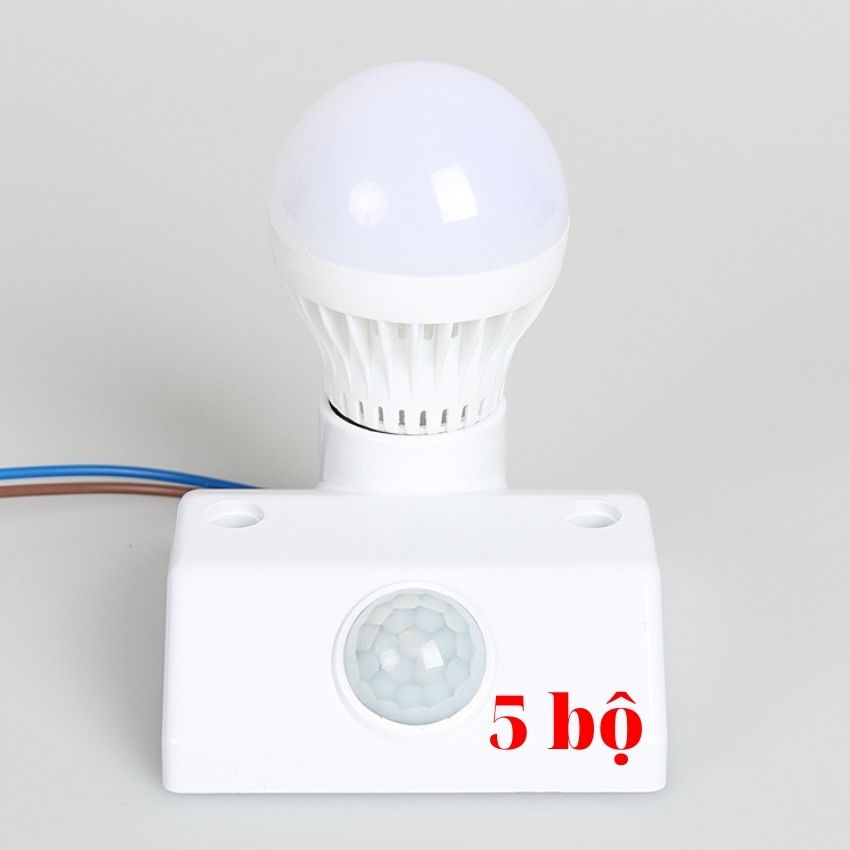 Đui đèn cảm ứng hồng ngoại đui xoáy E27 điện áp 220V ,đui đèn thông minh bật tắt tự động đèn led đèn tích điện ,đuôi đèn cảm ứng chuyển động
