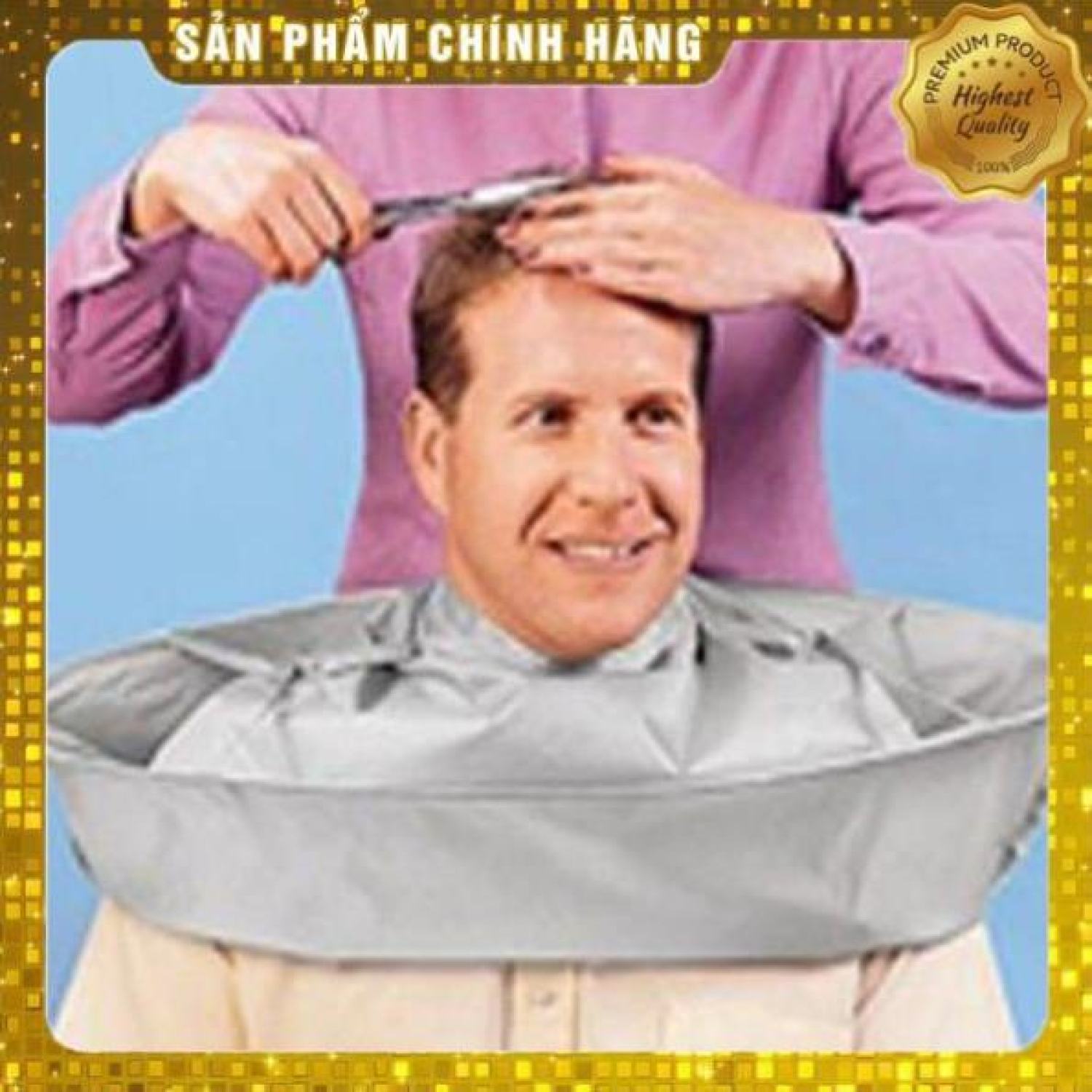 Áo choàng cắt tóc DIY tiện dụng cho Salon ngăn tóc gẫy rụn lên sàn nhà, giúp không dính tóc lên người