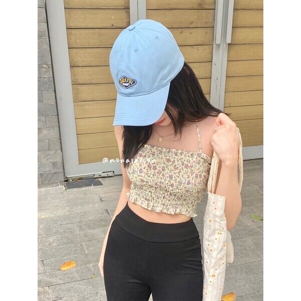 [VOUCHER 12%/149K] Áo croptop 2 dây hoa nhí MONÁ - RIRI