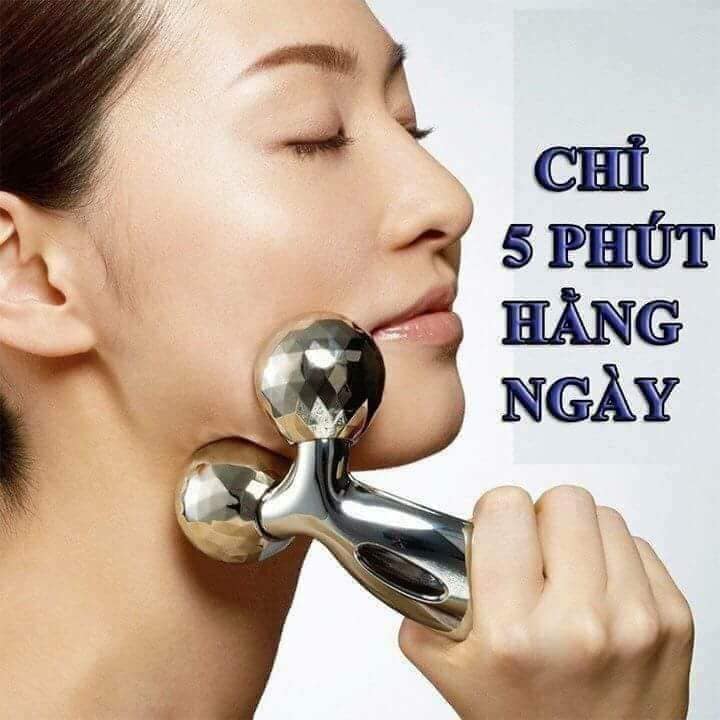 Thanh Lăn Massage, Cây lăn massage 3D trẻ hóa da mặt và thon gọn toàn thân Hàn Quốc - dụng cụ mát xa làm mặt vline Tạo đường con cho cơ thể.