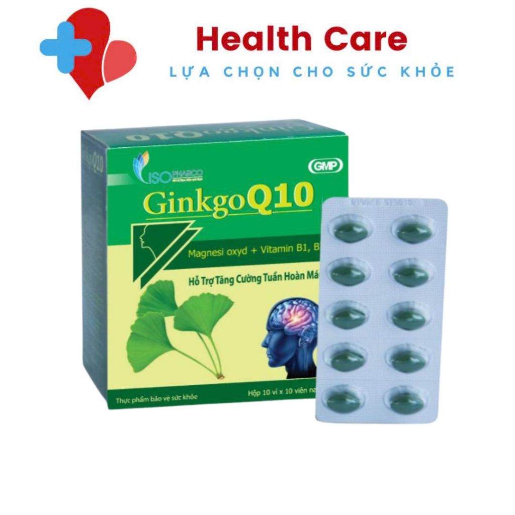 GINKGO Q10 ISOPHARCO hộp 100v