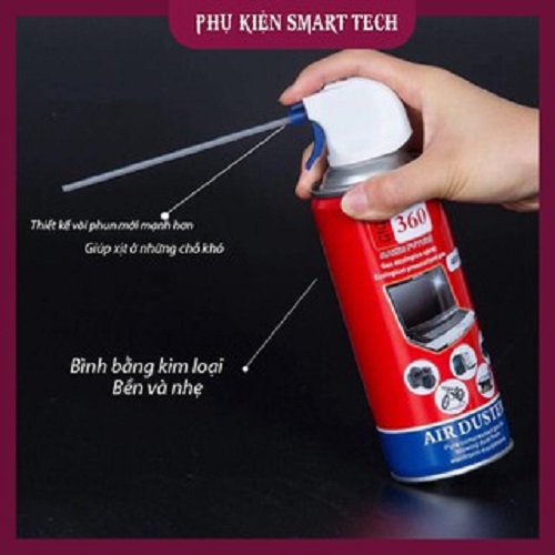 [HCM]Bình xịt bụi khí nén Air duster vệ sinh máy tính