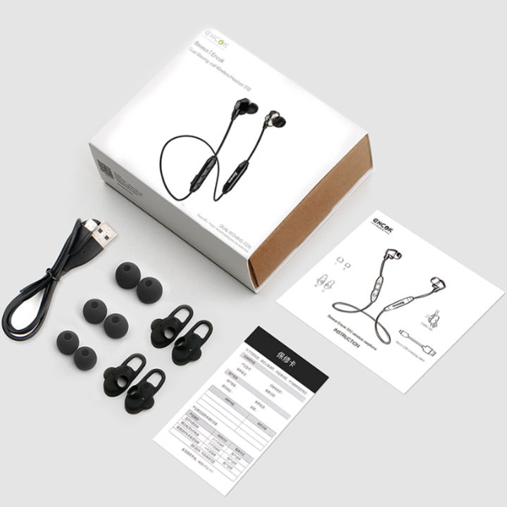Wireless Bluetooth headset in base NGS10-01, water IP4x, Bluetooth 4.1 (black)