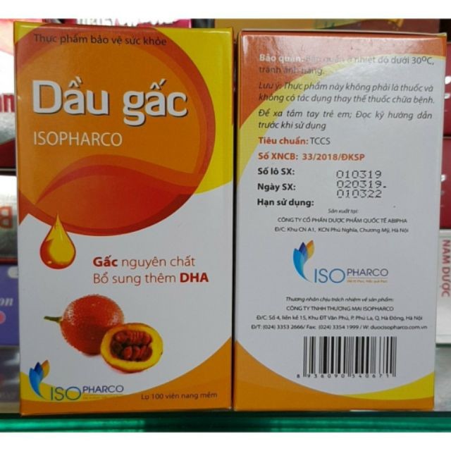 DẦU GẤC VINAGA-DHA lọ 100 viên