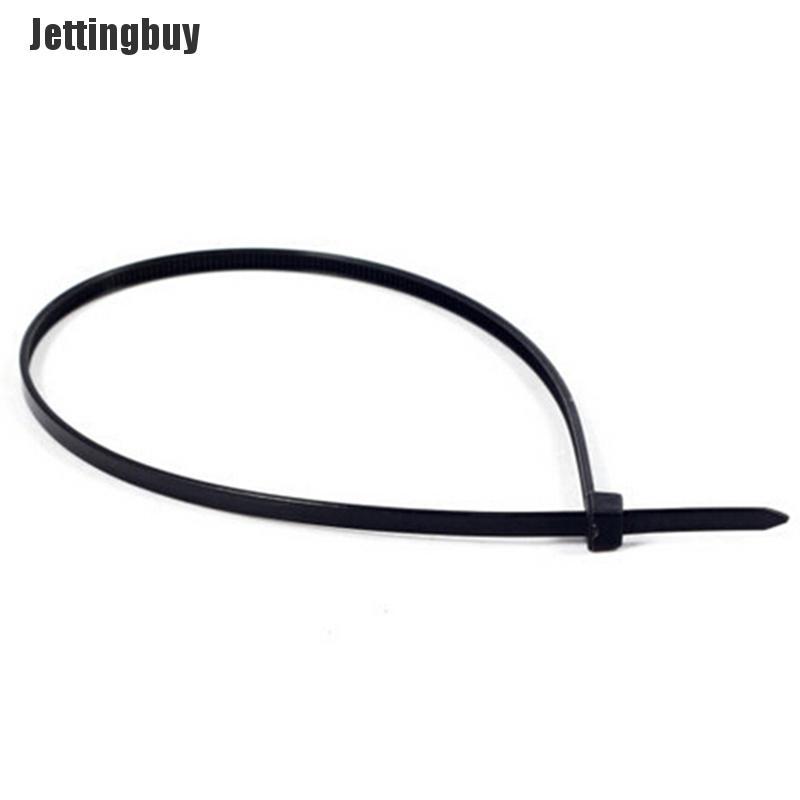 Jettingbuy Guangtemaoyi 100 Pcs 10 Cm Nylon Nhựa Zip Quấn Trang Trí Dây Bó Cáp Vòng Dây Tự-Khóa Màu Đen
