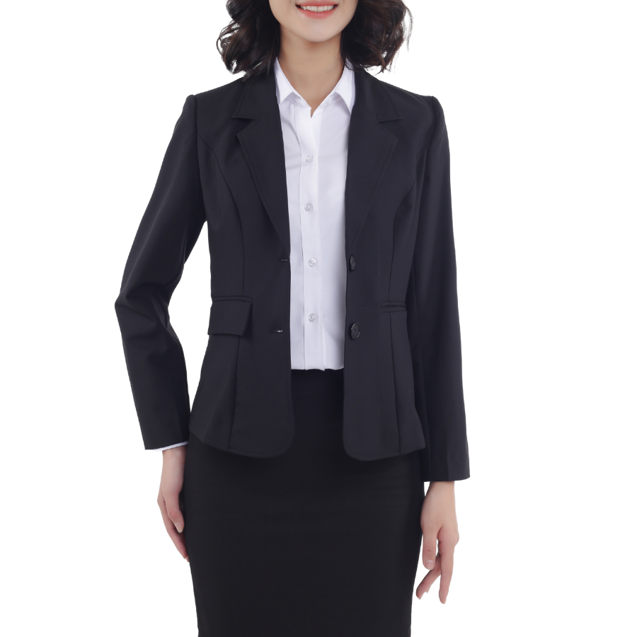 Áo khoác vest sọc đen trắng - Mẫu áo vest nữ công sở thanh lịch