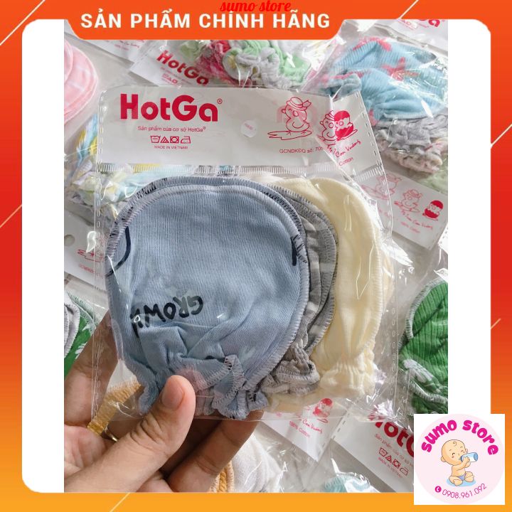 set 3 đôi bao tay sơ sinh hotga