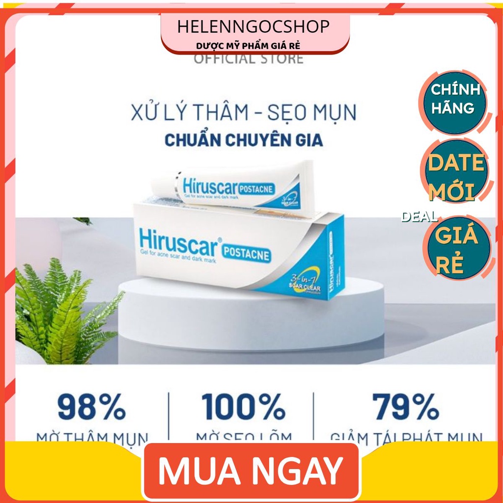 Gel chăm sóc sẹo mụn và mụn thâm Hiruscar Post Acne