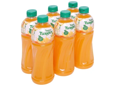 6 chai nước cam ép Twister Tropicana 455ml