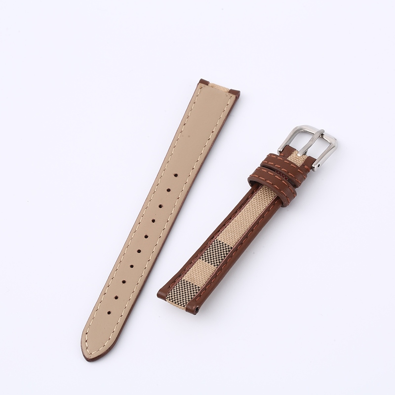 Dây đeo đồng hồ nữ da thật Dây đeo đồng hồ kẻ sọc cho TissotArmani Burberry