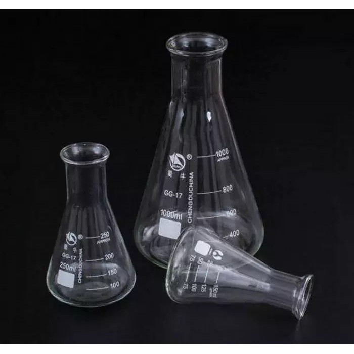 Bình Tam Giác Thủy Tinh 250ML Cổ Trơn- Bình Nón 250ML