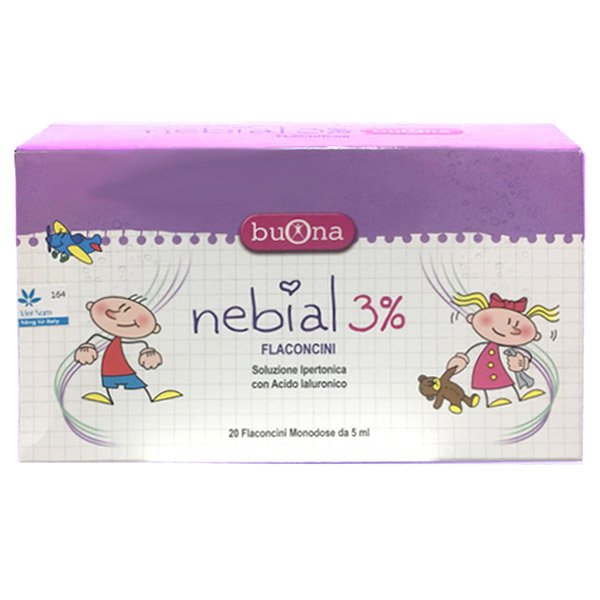 Nebial 3% ống – Dung dịch muối rửa mũi cho bé