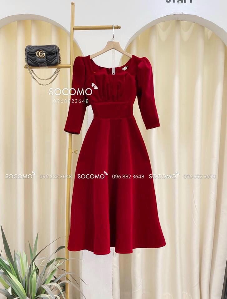 đầm dự tiệc xếp ly ngực
