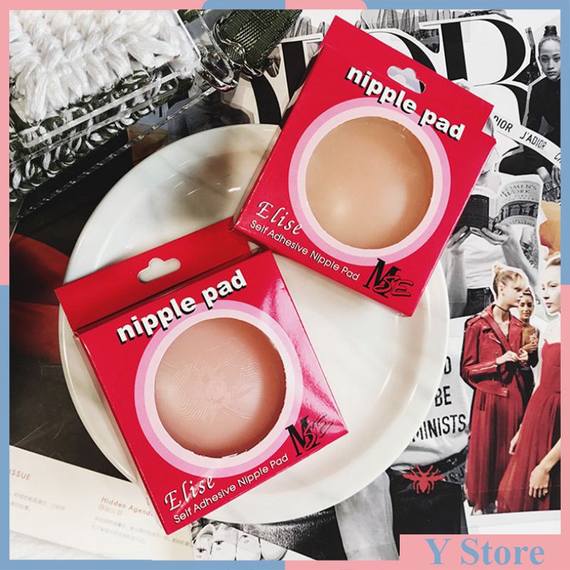Hộp Nipple pad 2 miếng dán nhũ hoa silicon siêu dính (hộp đỏ)