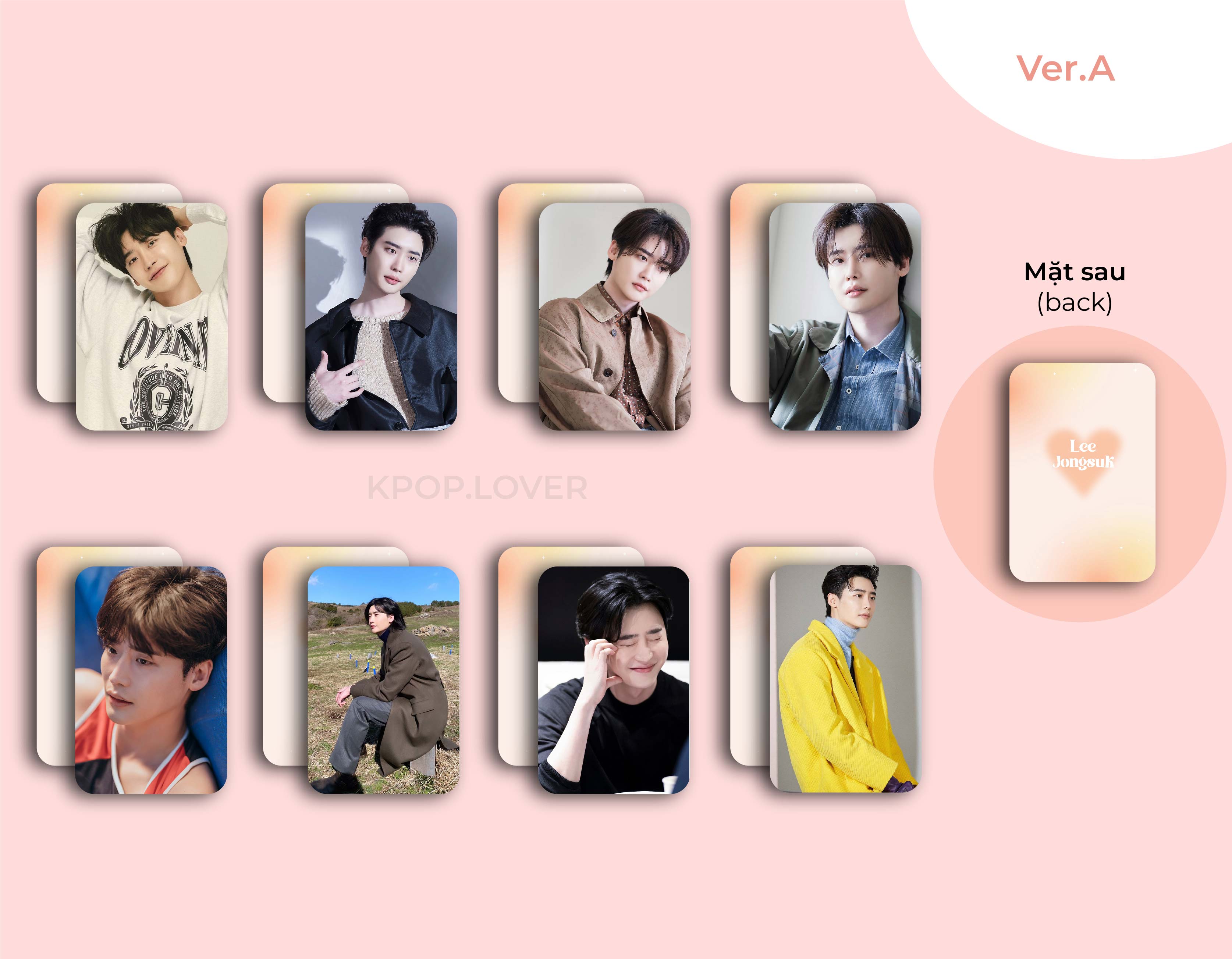 SET 8 CARD BO GÓC LEE JONG SUK