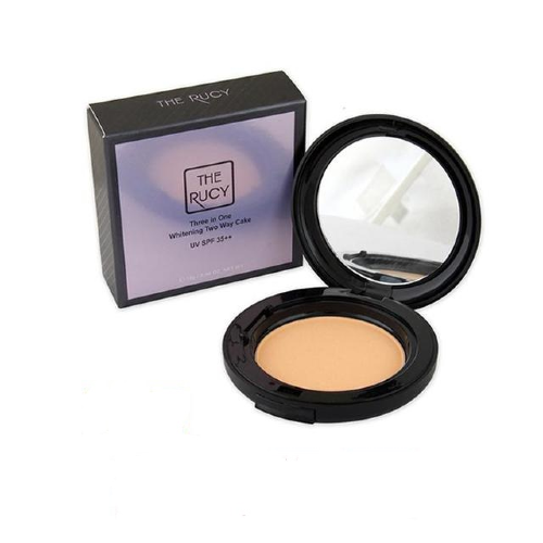 Rẻ vô đối- phấn phủ chống nắng the rucy three in one whitening two way cake spf 35++