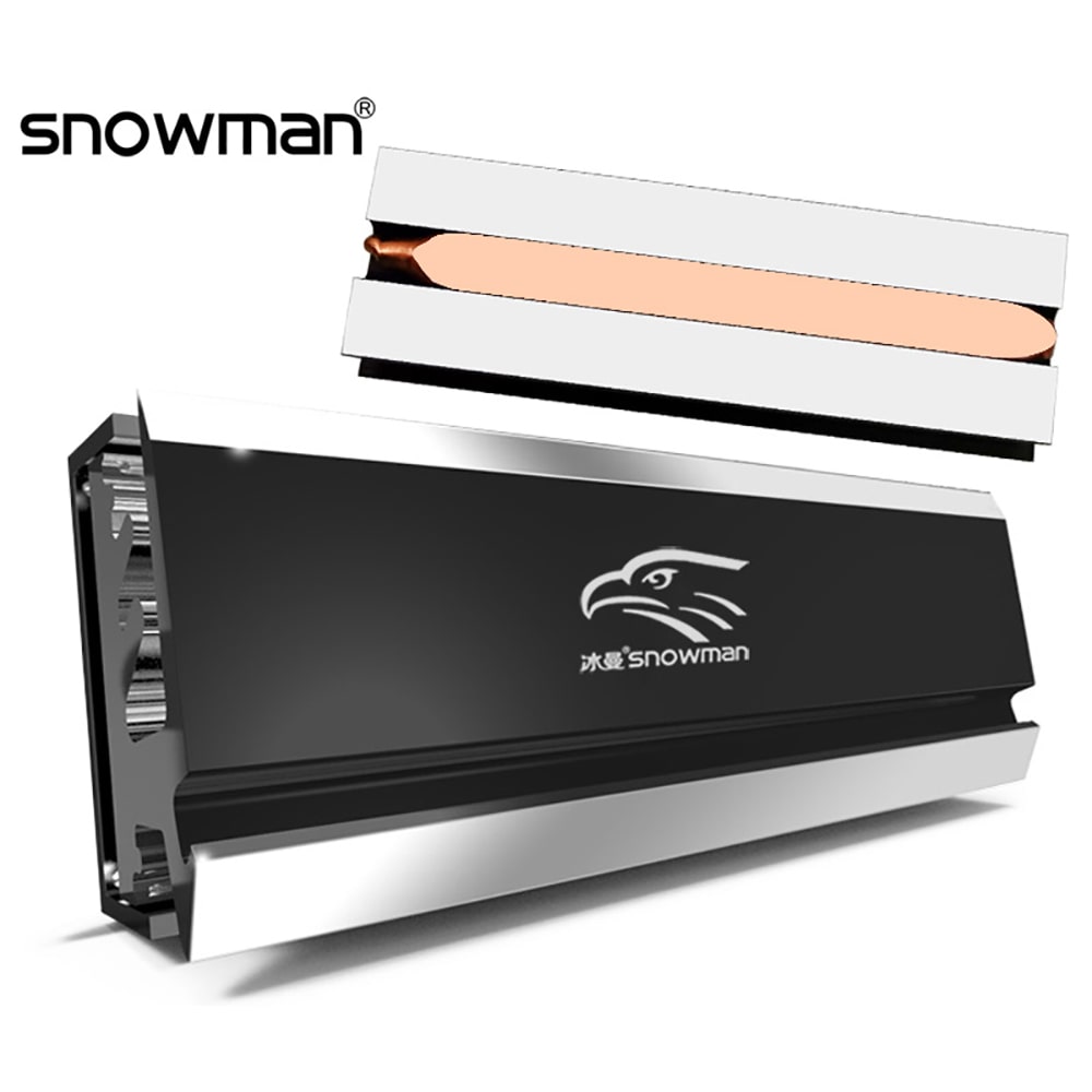 Ốp tản nhiệt ssd m2 tản nhiệt ssd m2 nvme m.2 2280 cao cấp snowman pro