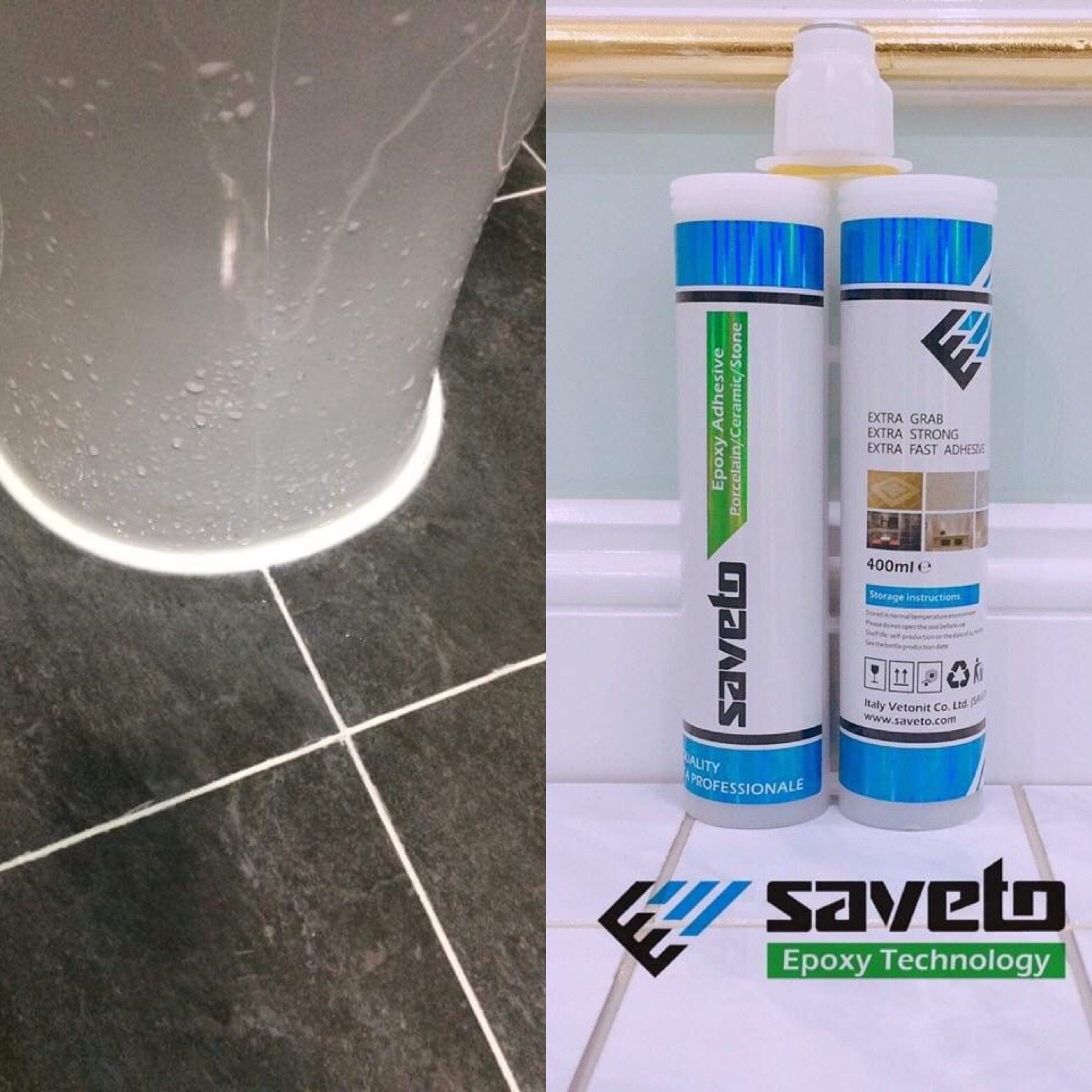 Keo làm ron gạch màu Trắng S01 (kèm 2 vòi)