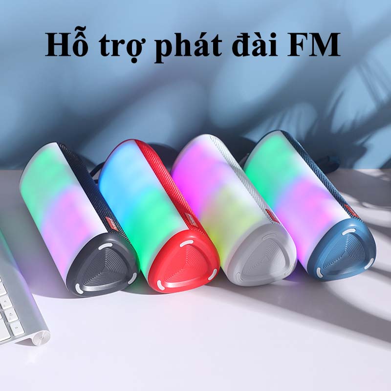 Loa Bluetooth Mini Bass Mạnh Có Đèn Led Chính Hãng T-G 357, loa bloutooth Cầm Tay giá rẻ Treble Rời Nghe Nhạc Công Suất Lớn