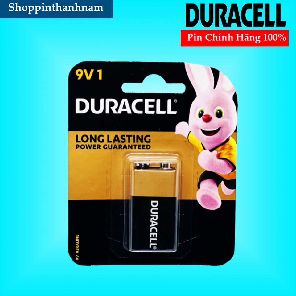 Pin 9v duracell mn1604 vỉ 1 viên chính hãng dung lượng cao