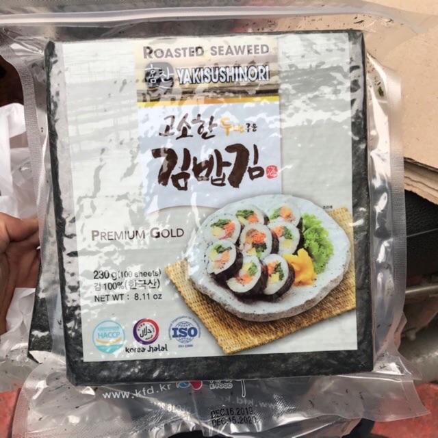 rong biển ( lá kim ) cuộn kimbap 100 lá