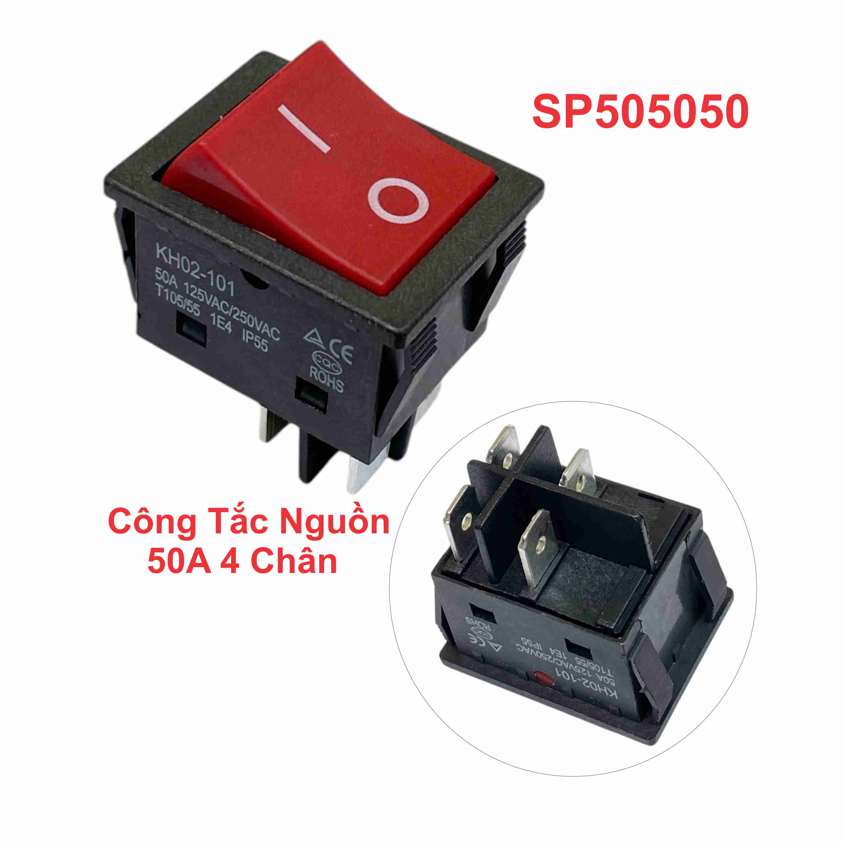 Công Tắc Nguồn 50A 4 Chân