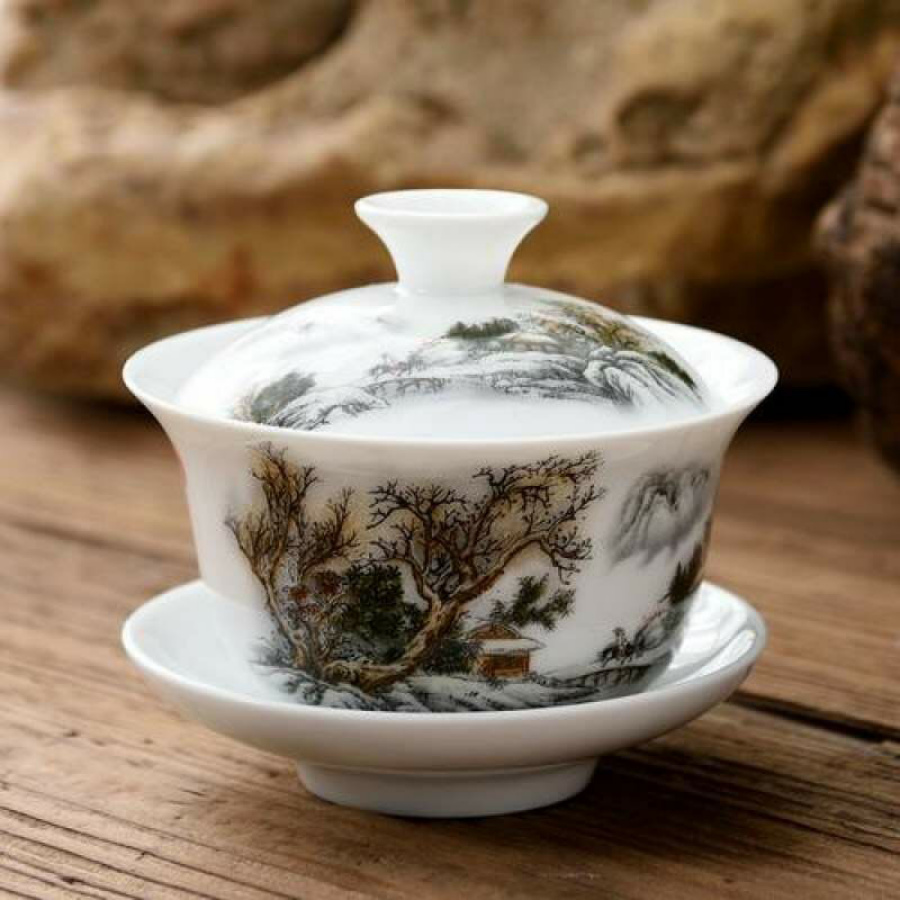[HCM]Chén trà có nắp Kiểu cổ Trung Quốc