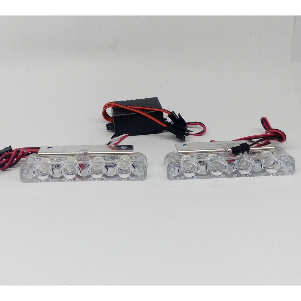 den led xe may Cặp đèn chớp xanh đỏ H1 4led ( xanh đỏ ) ( 1 bộ )