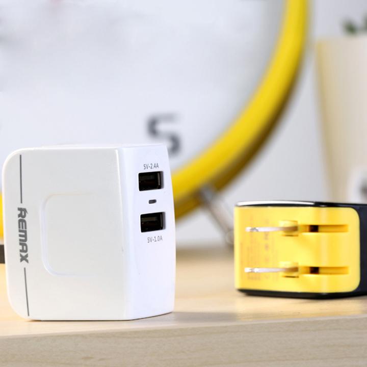 Cốc sạc Remax 3.4A 2 cổng Usb (Đen)