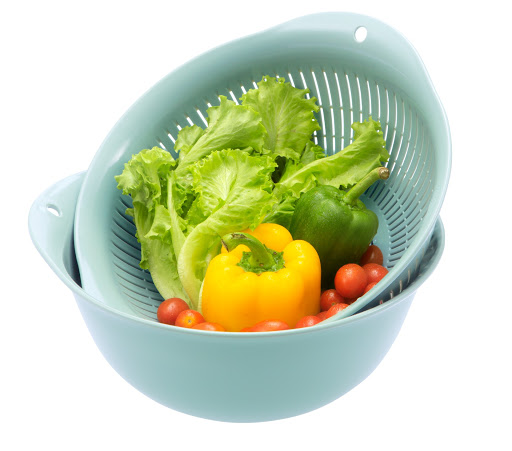 Bộ thau rổ kháng khuẩn Yoko xuất Nhật Bản, nhựa nguyên sinh 23cm, 30cm, 35cm (ion bạc Ag+) kháng khuẩn khử mùi