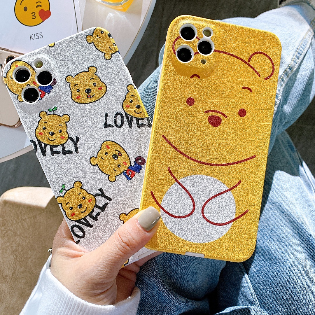 [ IPHONE ] Ốp Lưng Da IMD Full Viền Bảo Vệ Camera LoveLy Bear