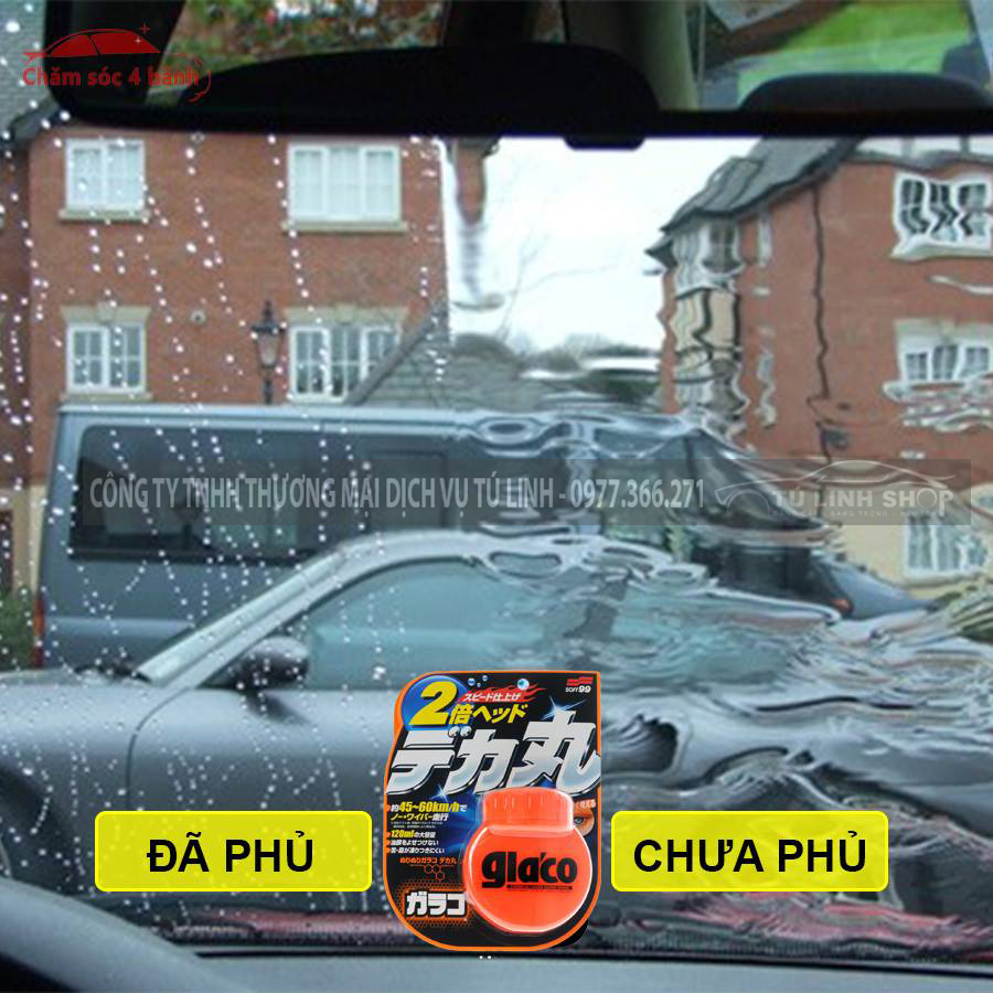 Phủ Nano kính Glaco Roll On Larget - Soft99 ( Phủ Nano từ 1 đến 3 tháng )