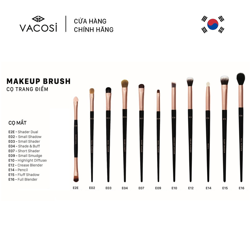 Vacosi Cọ Phấn Mắt Ngắn Short Shader E07