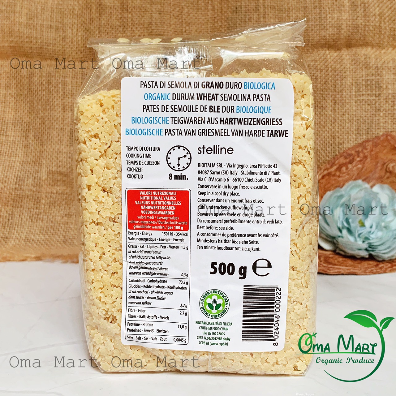 Nui sao hữu cơ Bioitalia 500g