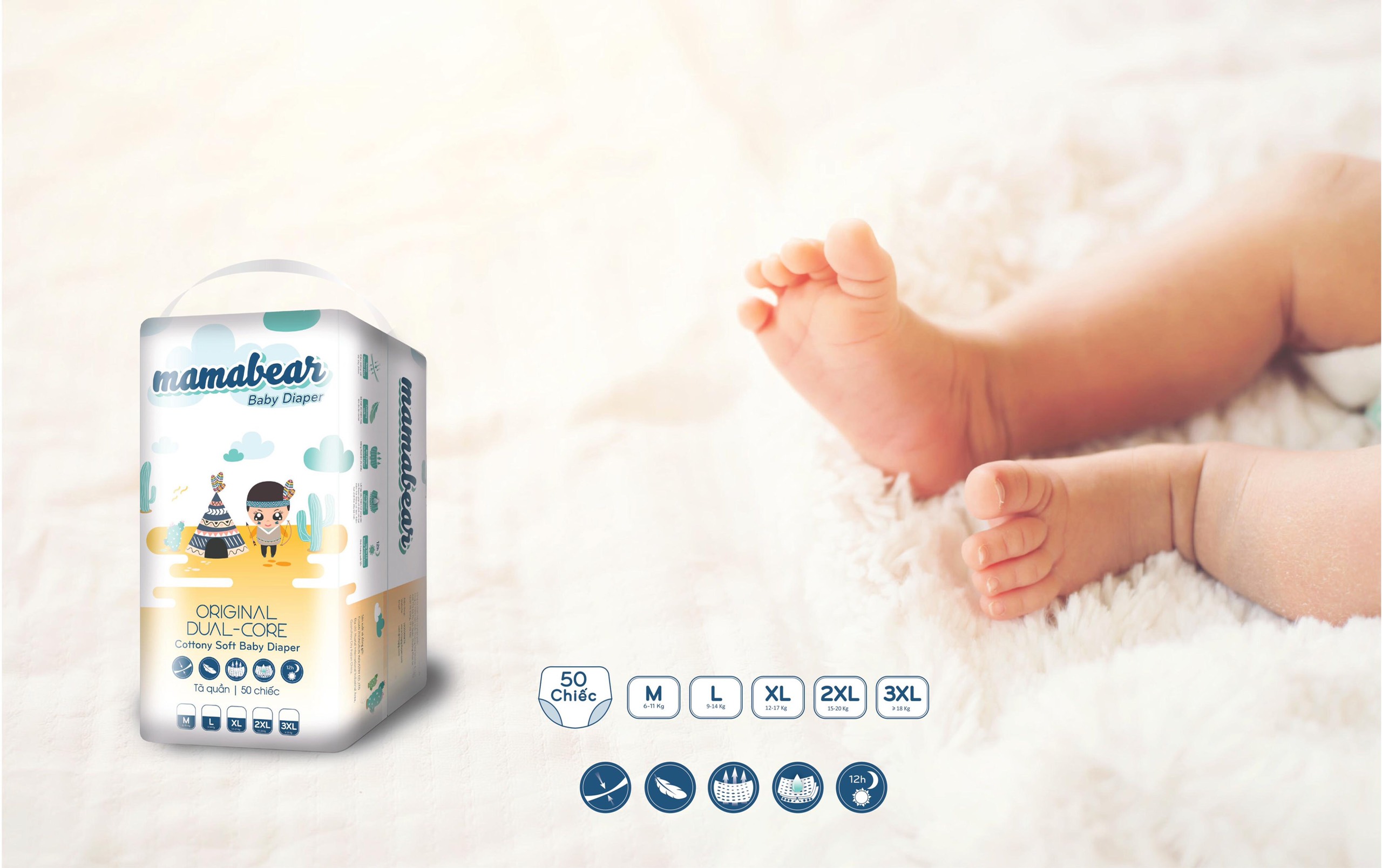 BỈM MAMA BEAR 100M Tặng 2m dùng thử