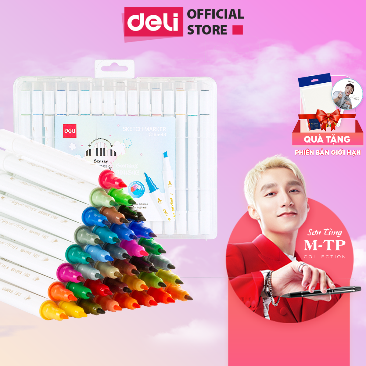 Bút màu marker deli phiên bản limited - bút màu marker giá rẻ deli cao cấp - cc185