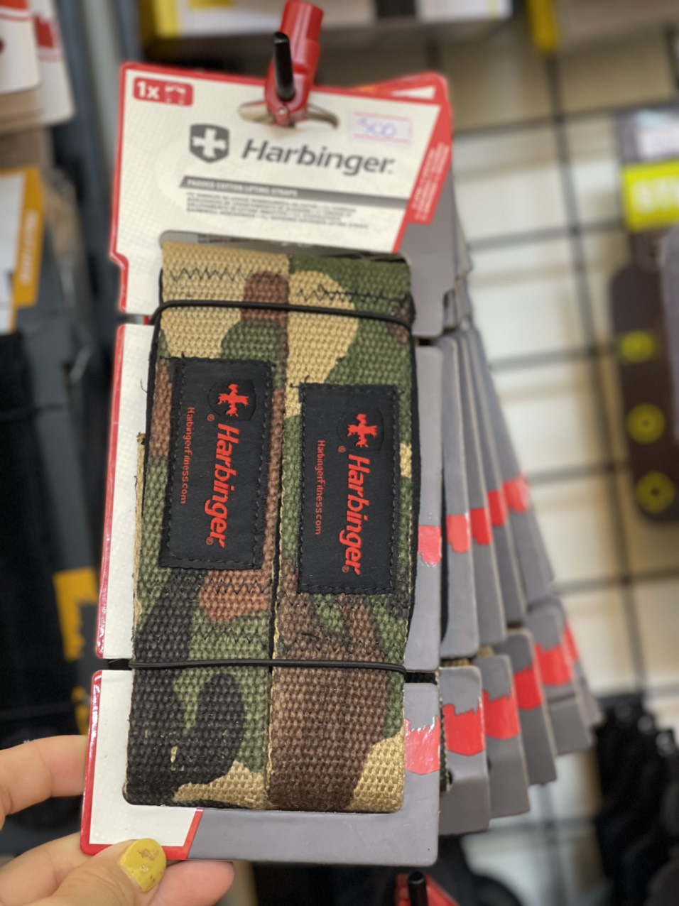 Dây Kéo Lưng Harbinger Padded Cotton Lifting Straps Camo