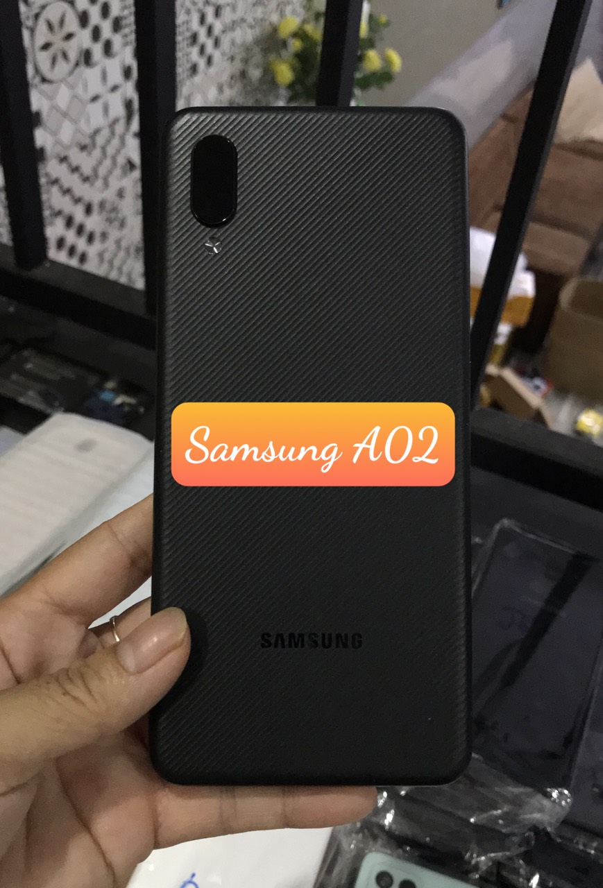 Bộ vỏ samsung A02 (bộ gồm lưng, sườn, phím, kính camera)