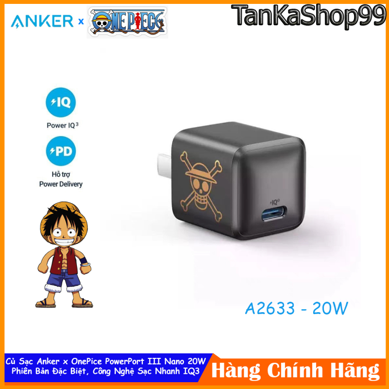 Củ Sạc ANKER x OnePice PowerPort III Nano 20W - A2633 Sạc Nhanh lphone 12 Series PD + QC 3.0