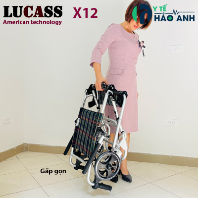 Xe lăn du lịch siêu nhỏ nhẹ Lucass X12