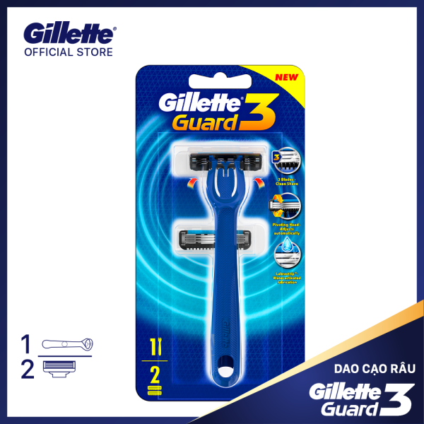Dao cạo râu Gillette Guard3 1 cán + 2 lưỡi giá rẻ