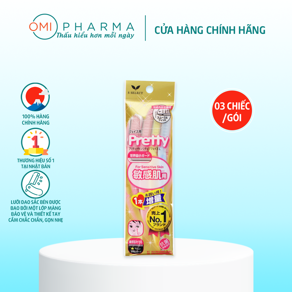 Dao cạo lông mặt cho da nhạy cảm s select pro use nhật bản