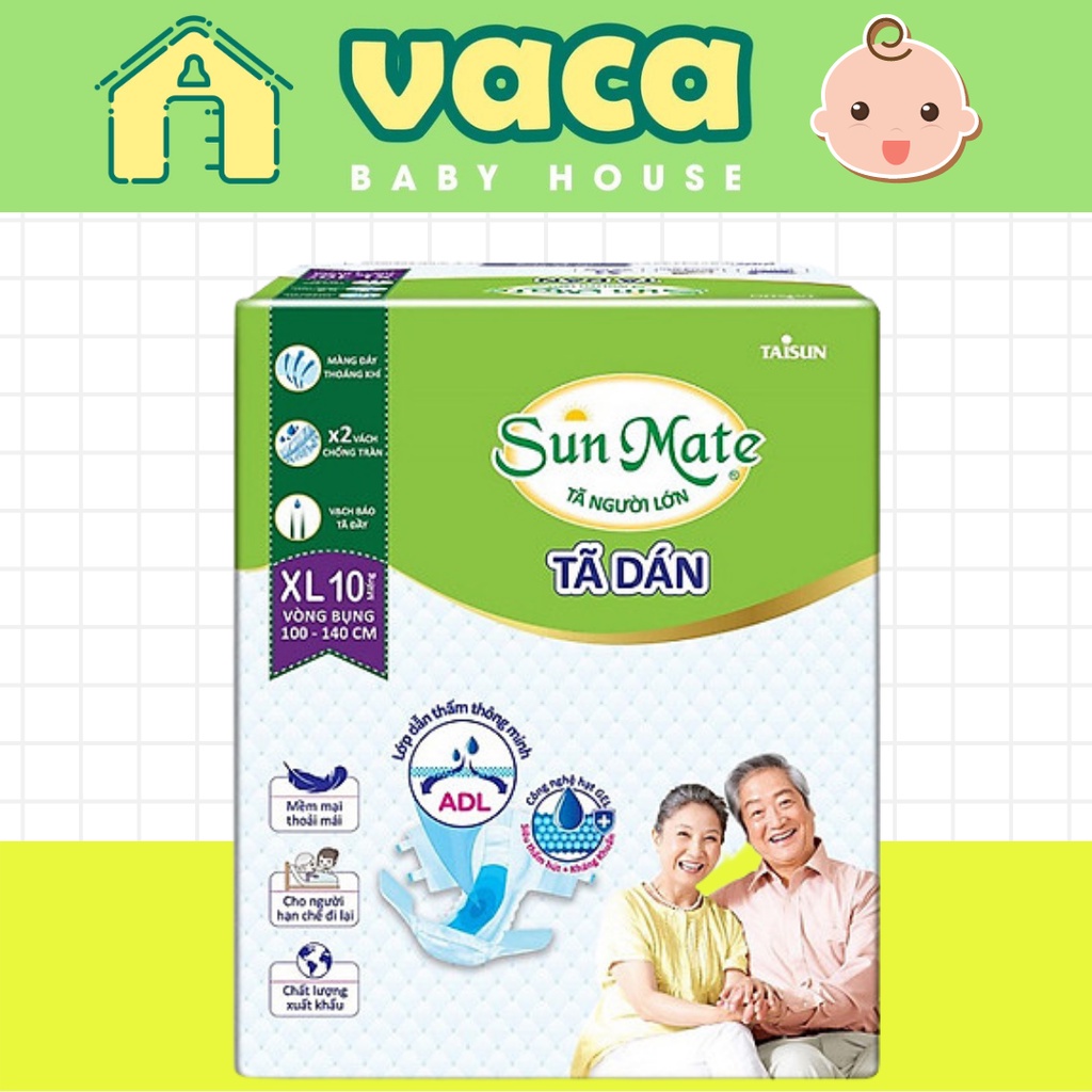 (HCM) TÃ DÁN NGƯỜI GIÀ SUNMATE SIZE XL10 MẪU MỚI 2023