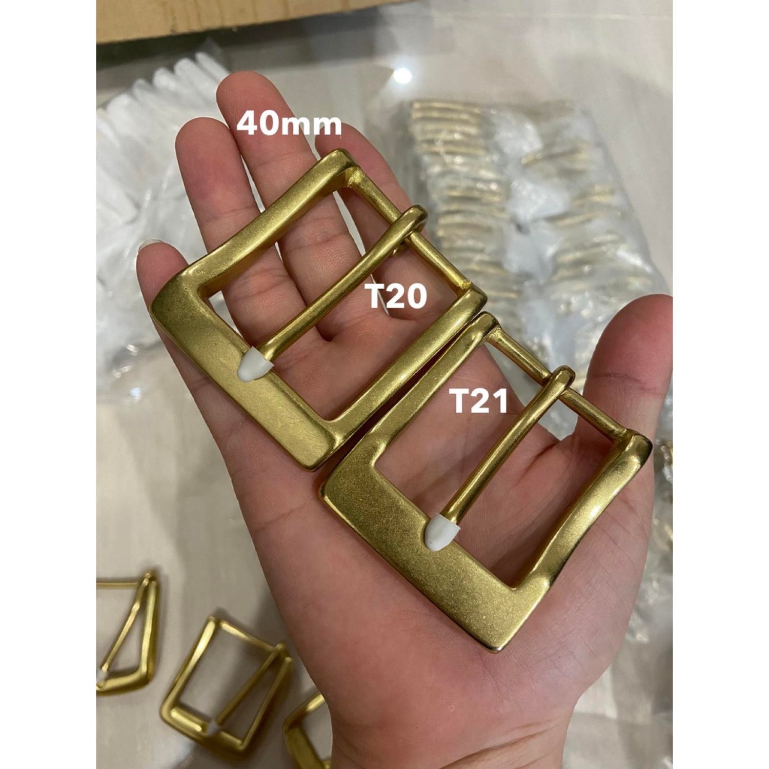 Mặt thắt lưng da chất liệu đồng đúc size 40mm